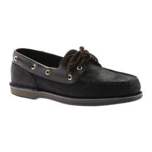 Rockport Men's Perth Boat Shoe, Black, 8.5 M NEW